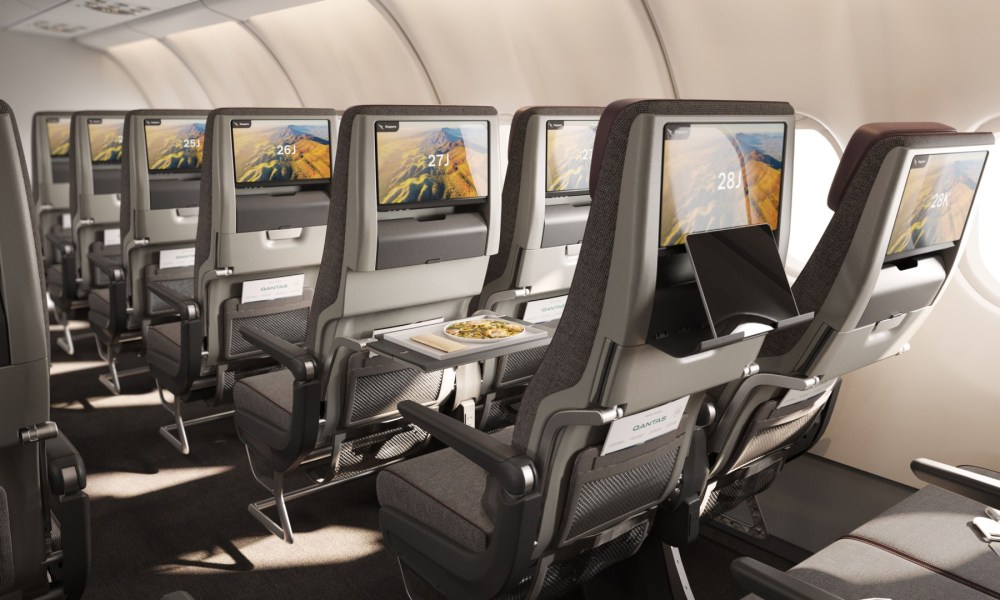 Touchscreens on Qantas Economy seats