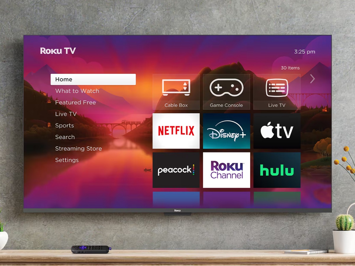 The Roku Select Series 4K TV in the living room.