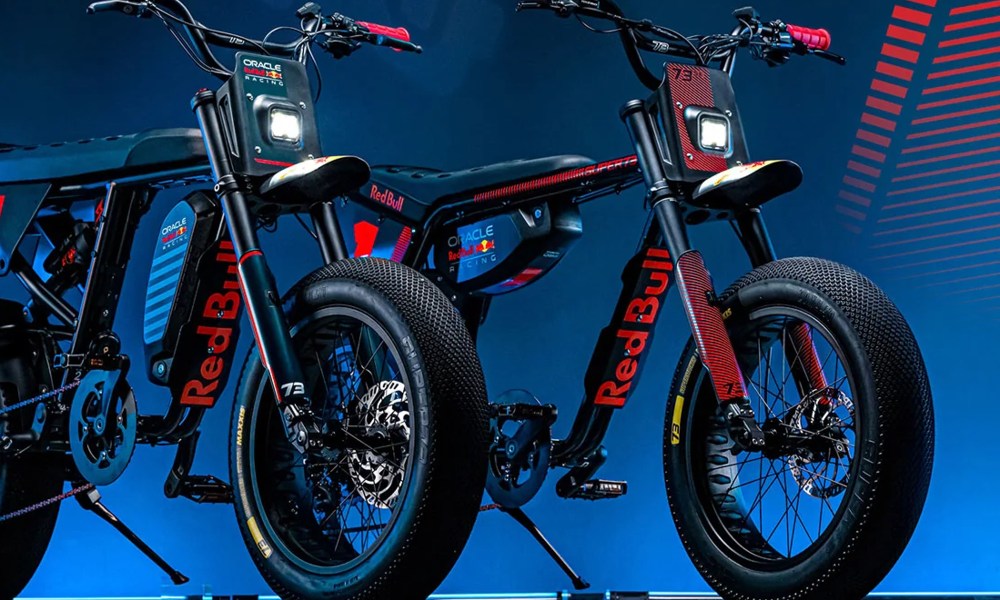 Super73's Red Bull Racing styled e-bik.