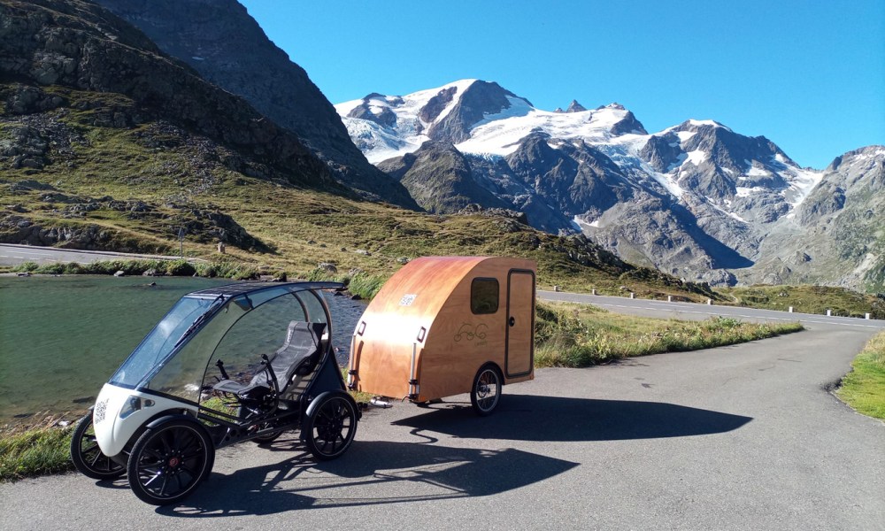 iwoody wooden bike teardrop travel trailer wood hero