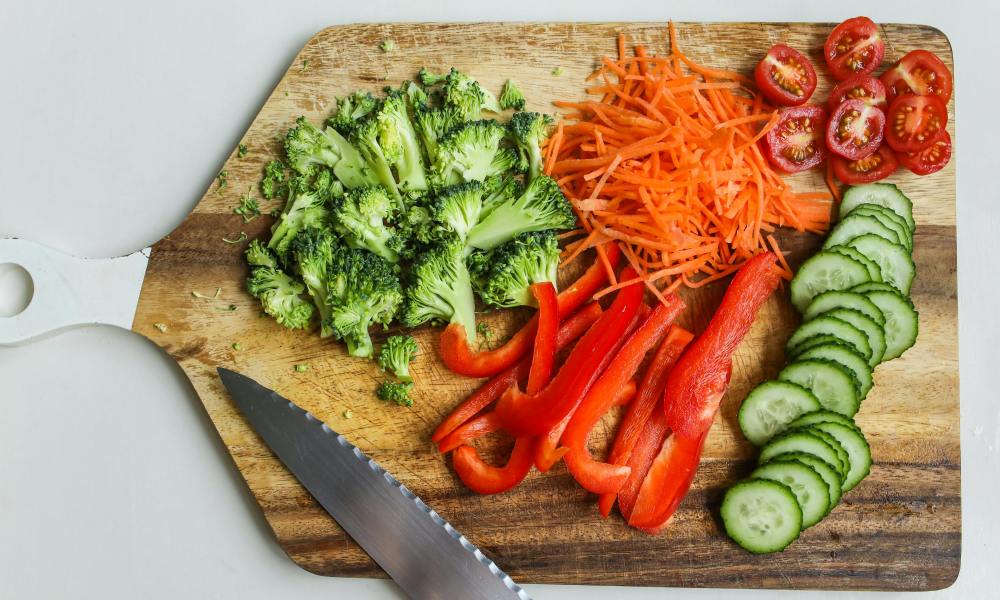 Vegetables on cutting board