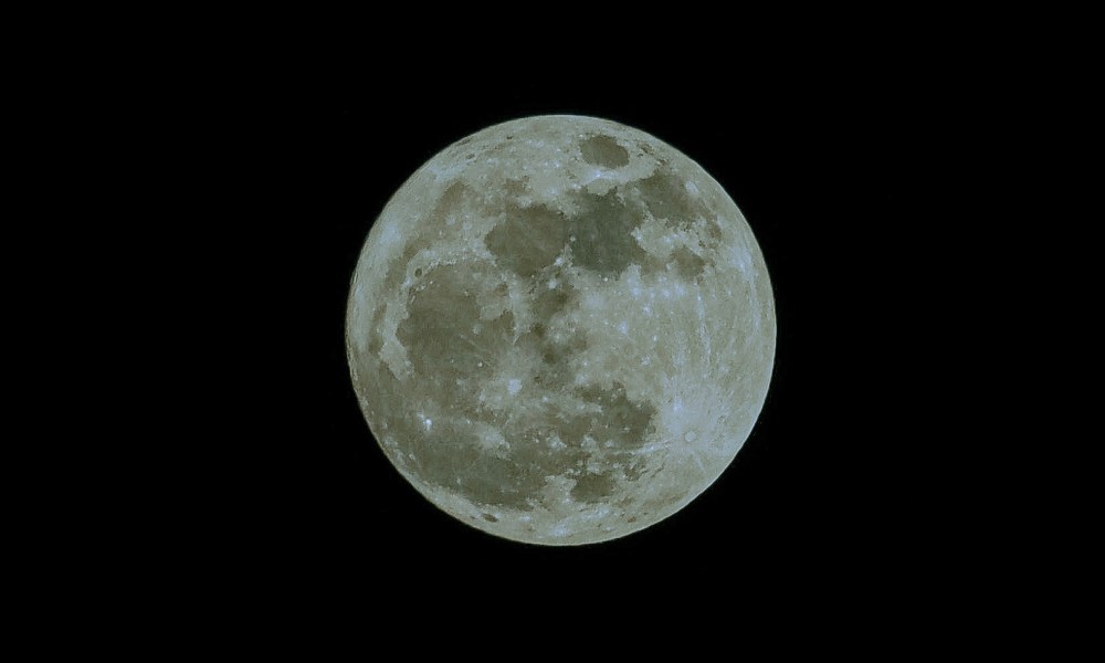 Super full moon with dark background