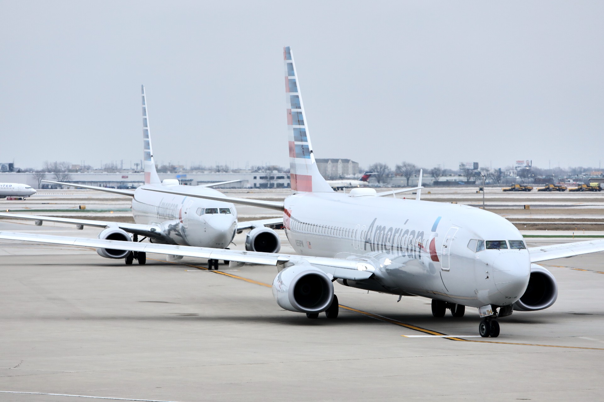 American Airlines airplanes at airport