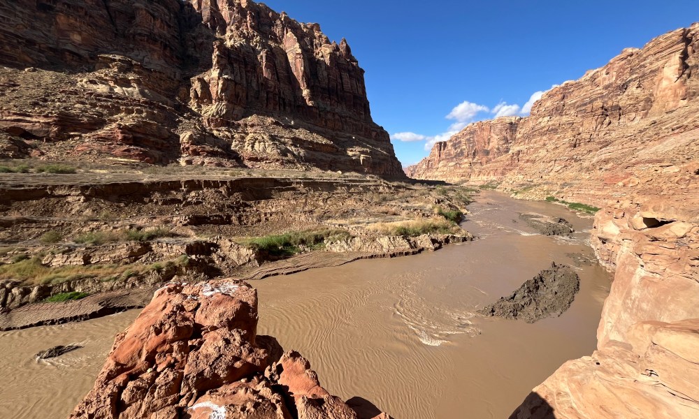 sediment slide alters water flow at canyonlands national park fishmouth slump 10 29 2024 d ippolito