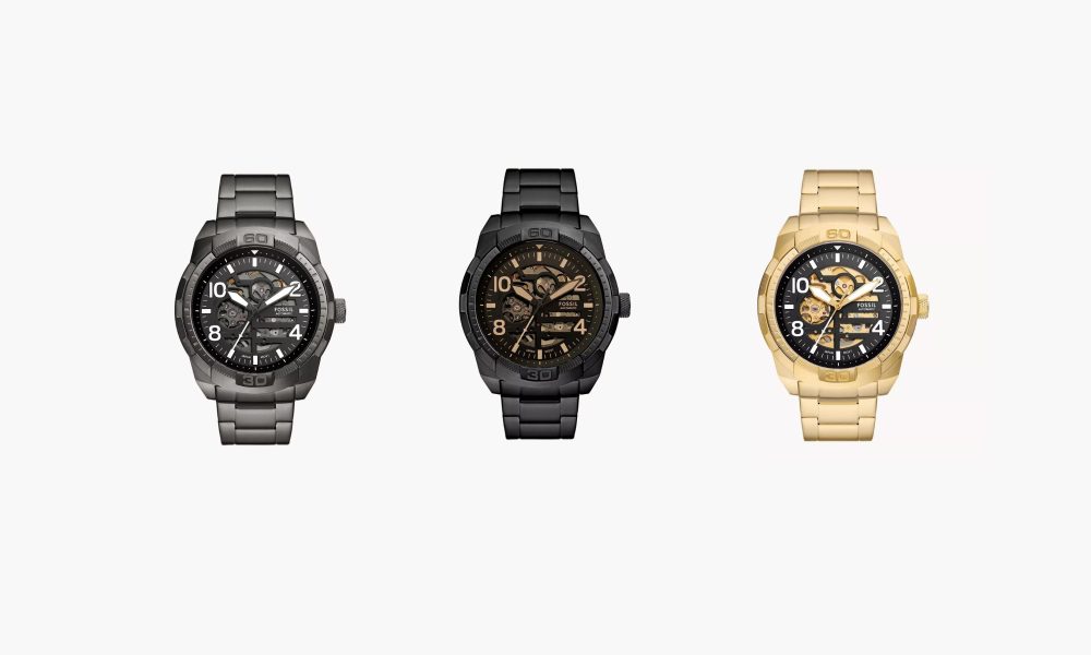 Fossil's Bronson Automatic Stainless Steel collection includes a smoke, black, and gold coloration.