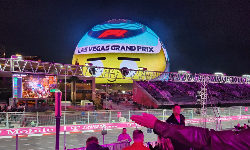 Grandstand seating in the T-Mobile Zone at Sphere.