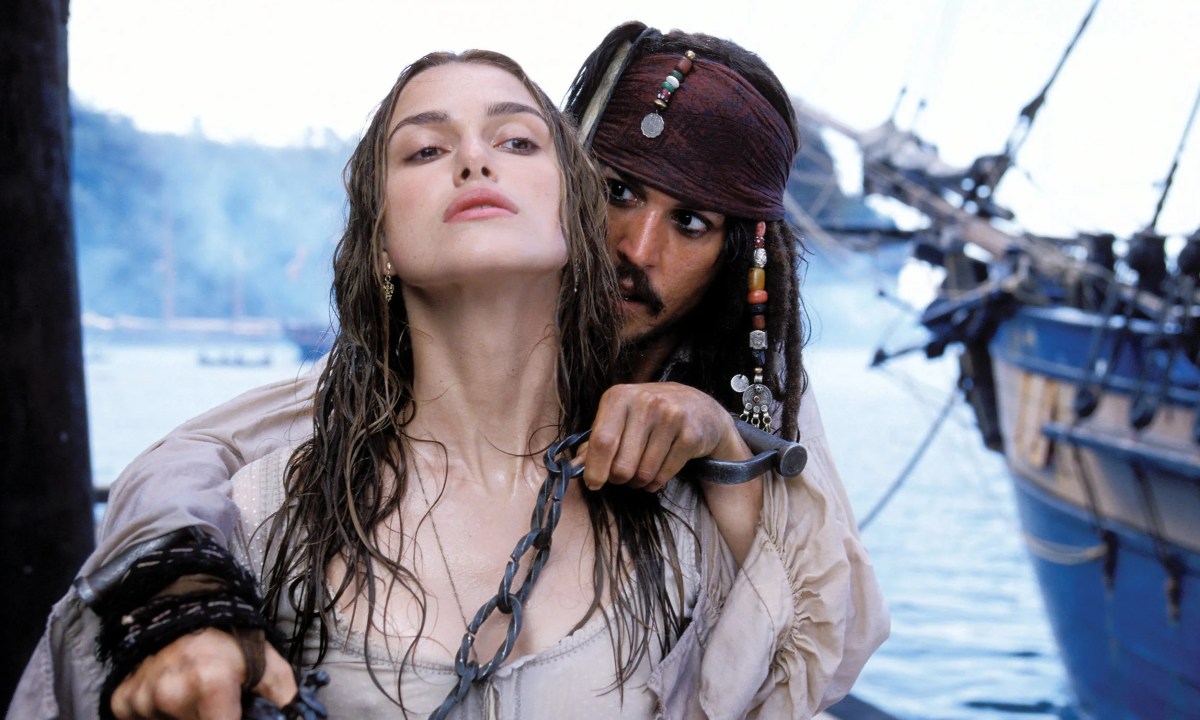 Keira Knightley in Pirates of the Caribbean.