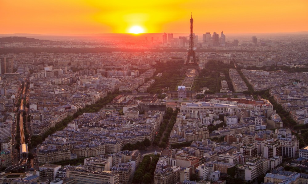 Dawn in Paris, France