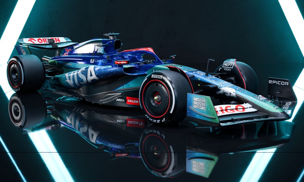 Visa Cash App RB F1 Team 2024 Las Vegas livery.