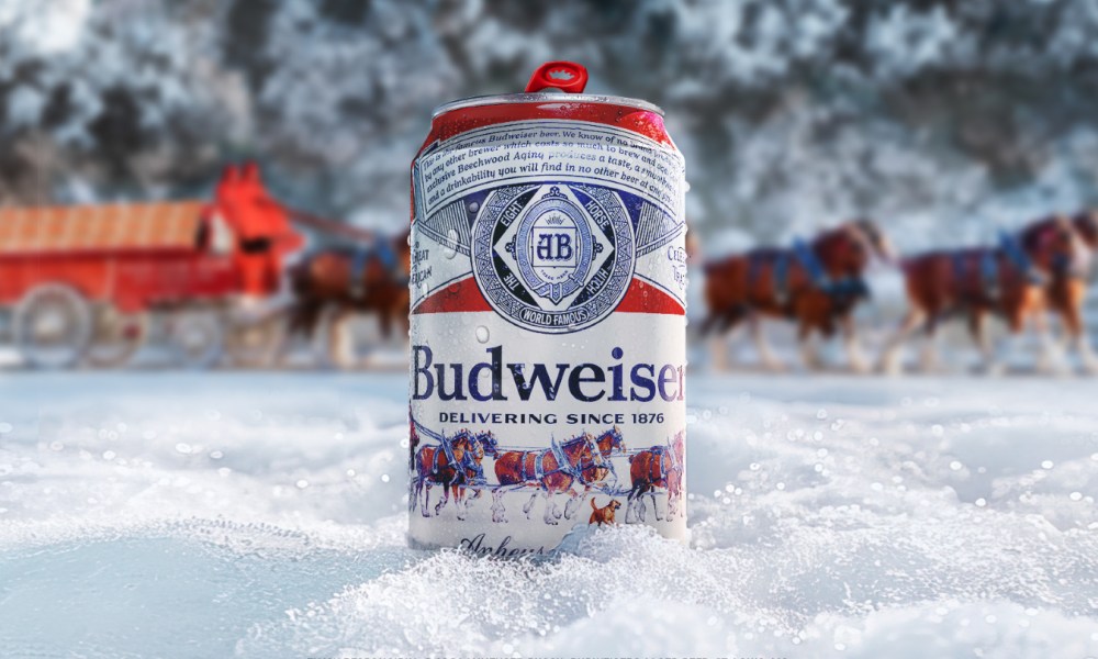 Budweiser holiday can.