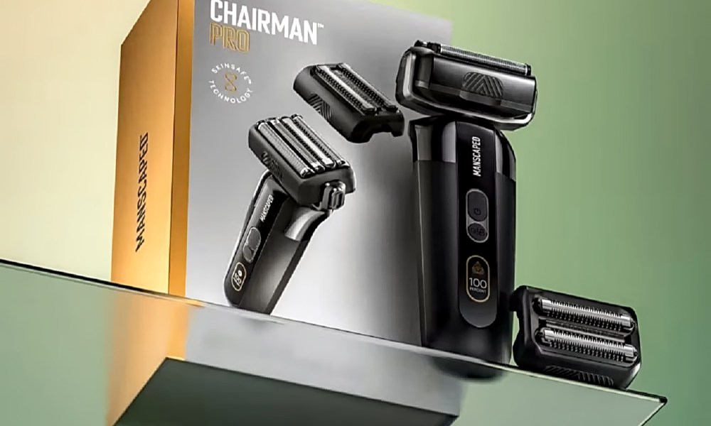 Manscaped Chairman Pro electric foil shaver on shelf