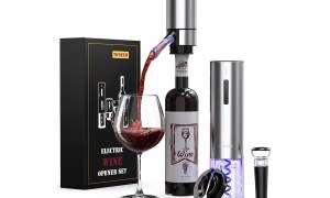 The Tomeem Rechargeable Electric Wine Gift Set on a white background.