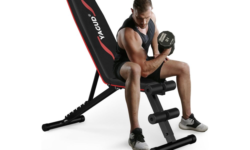 A man using the Yagud bench press.