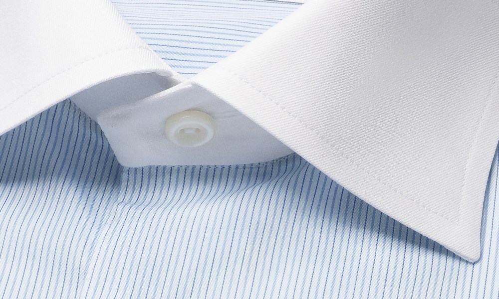 Eton shirts white collar blue