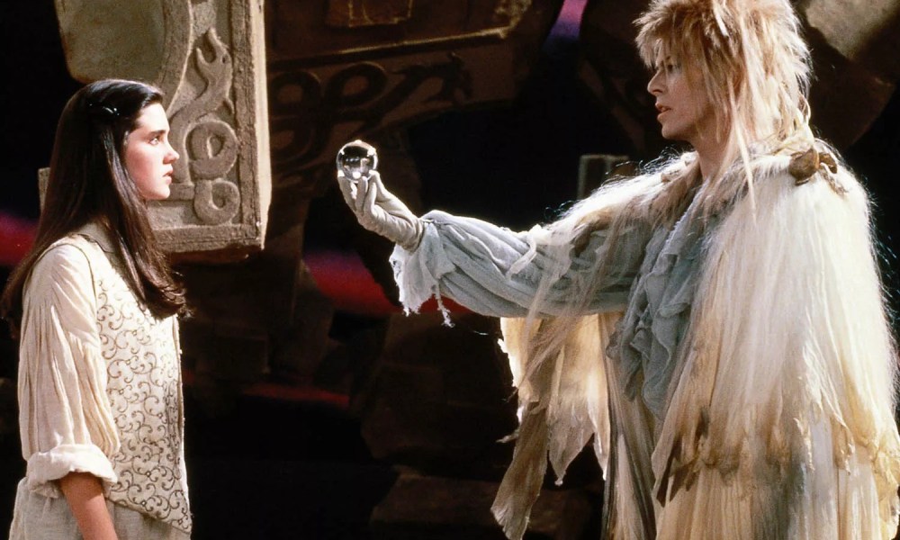 Jennifer Connelly and David Bowie in Labyrinth.