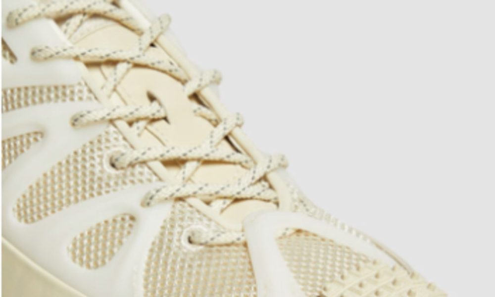 close up on sneaker