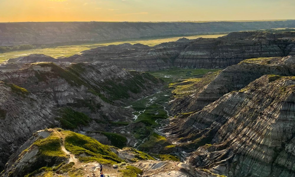 Sunset in the Alberta badlands