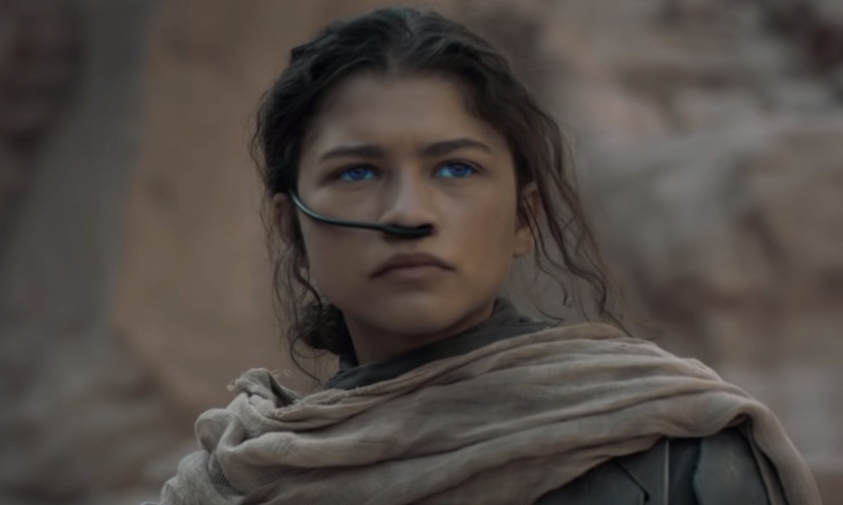 Zendaya in a stillsuit in Dune.