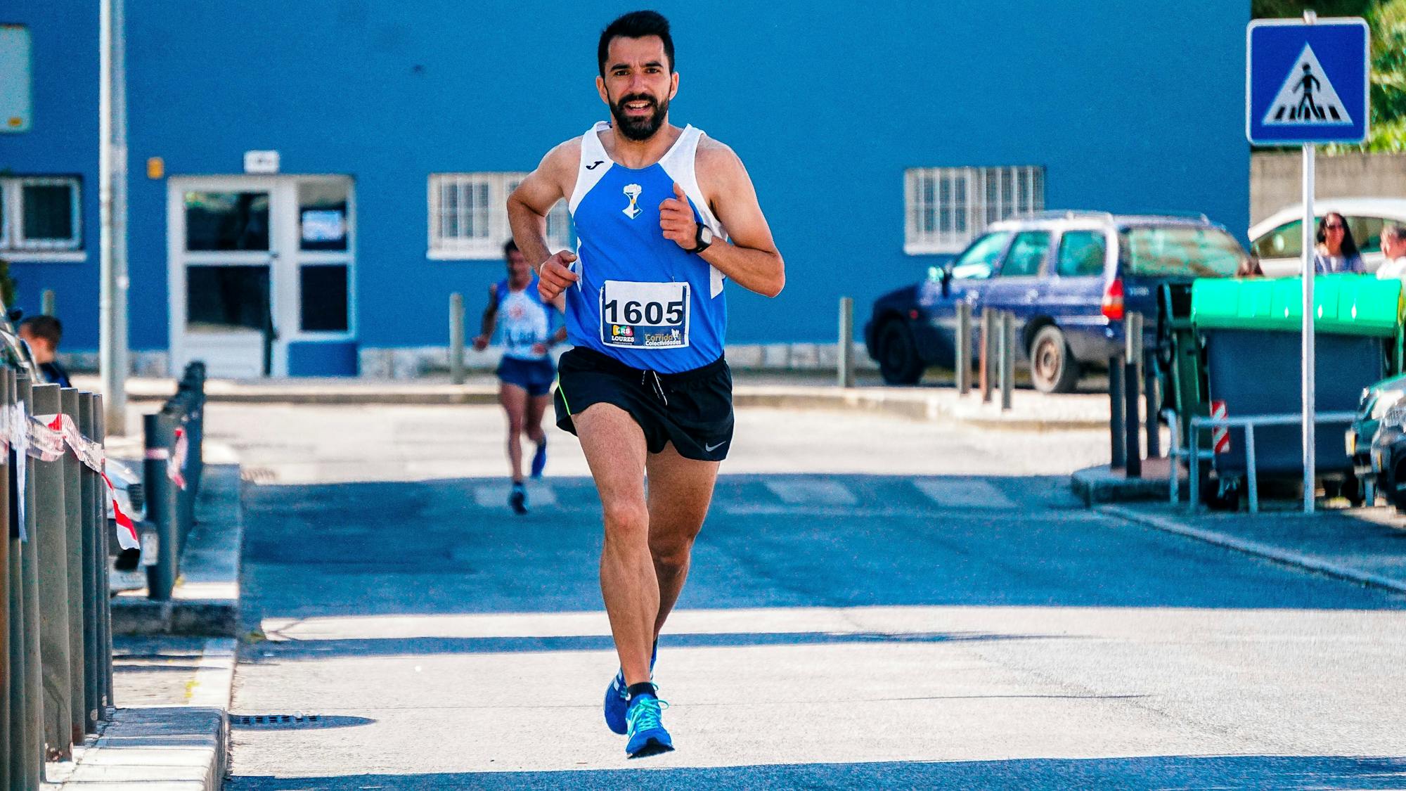 man running a marathon