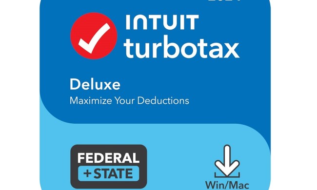 The cover graphic of Intuit TurboTax Dluxe 2024 Federal and State.