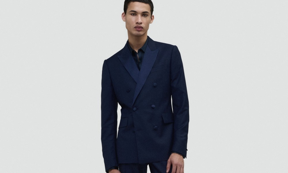 John Varvatos F25 blue double-breast