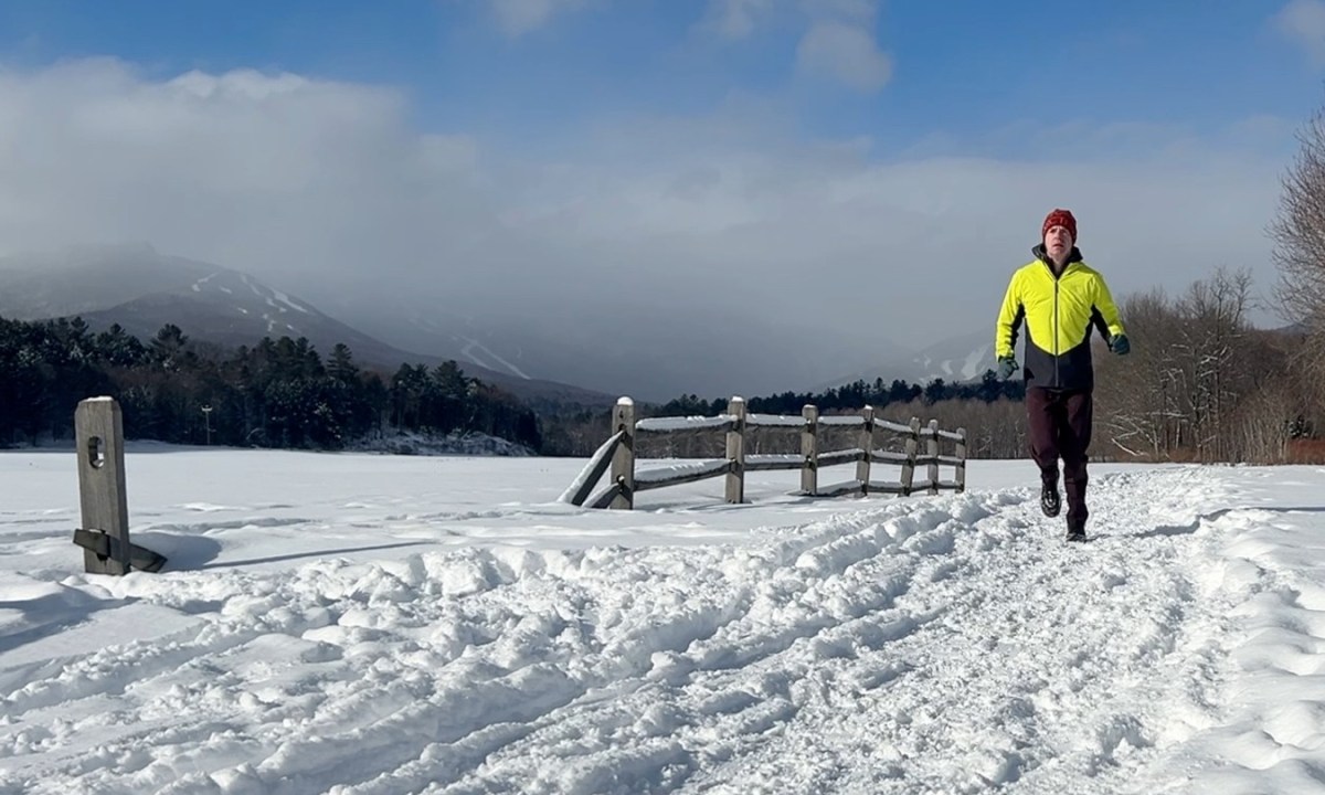 Winter run on the Stowe Recreation Path