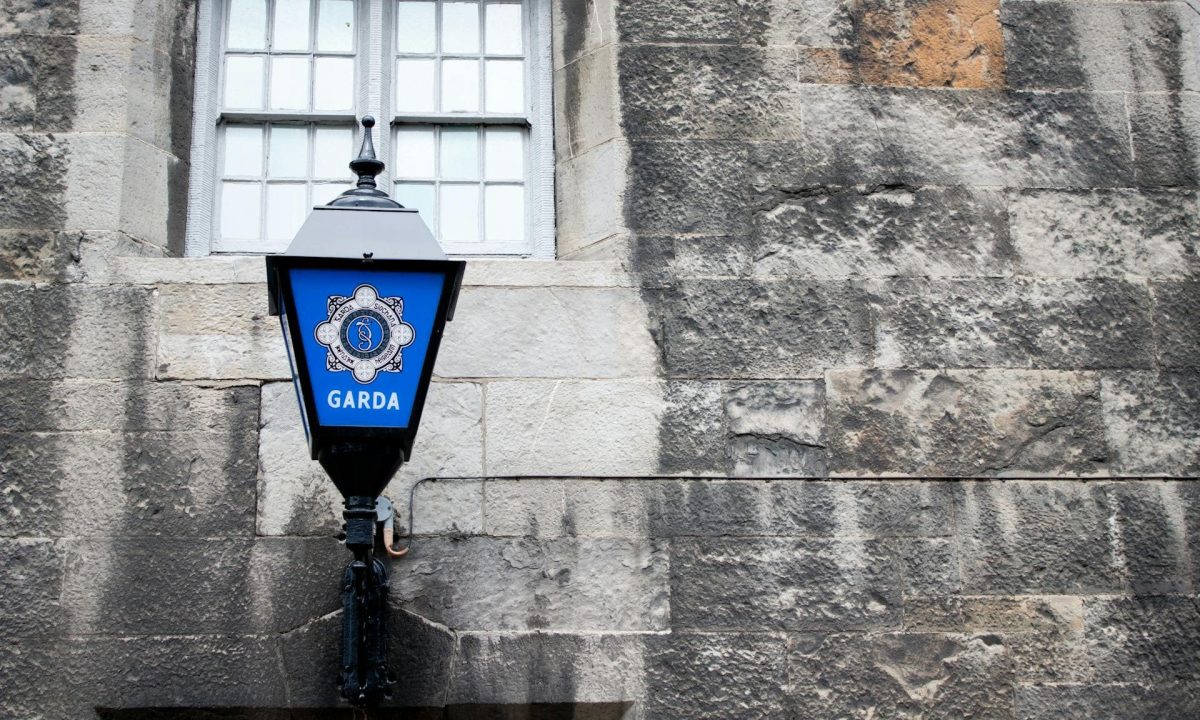 Irish police Garda picture outside building